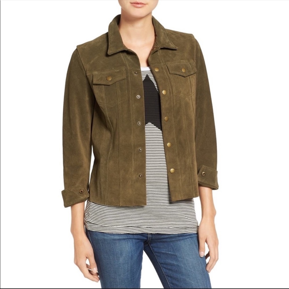 NWT Current/Elliott Olive Suede Jacket XS